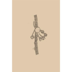 Artigiana Fiorentina Bigiotteria-Spilla Ottone stampato
