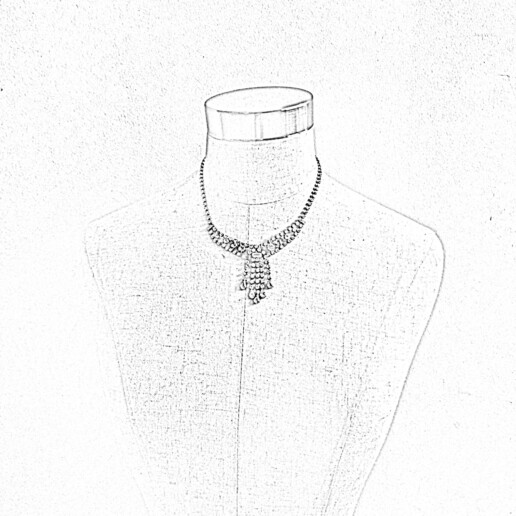 Artigiana Fiorentina Bigiotteria- collana ottone stampato e nichelato