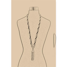 Artigiana Fiorentina Bigiotteria - Collana corda e ottone