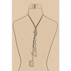 Artigiana Fiorentina Bigiotteria - Collana corda e ottone