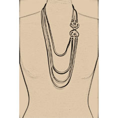 Artigiana Fiorentina Bigiotteria - Collana ottone dorato