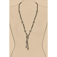 Artigiana Fiorentina Bigiotteria - Collana corda e ottone