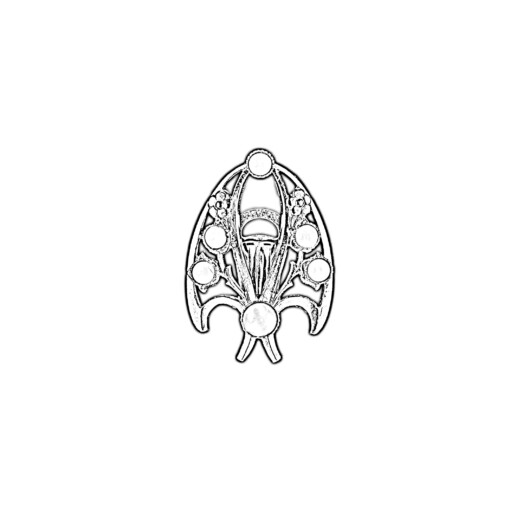 Artigiana Fiorentina Bigiotteria- Orecchino Ottone stampato nichelato e cabochon di vetro