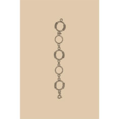 Artigiana Fiorentina Bigiotteria - Bracciale ottone stampato e nichelato