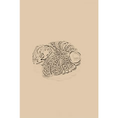 Artigiana Fiorentina Bigiotteria - Orecchino ottone dorato