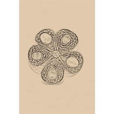 Artigiana Fiorentina Bigiotteria - Orecchino ottone dorato