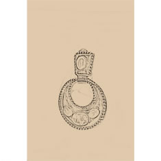 Artigiana Fiorentina Bigiotteria - Orecchino ottone dorato