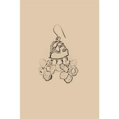 Artigiana Fiorentina Bigiotteria - Orecchino ottone dorato