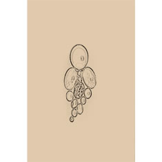 Artigiana Fiorentina Bigiotteria - Orecchino ottone dorato