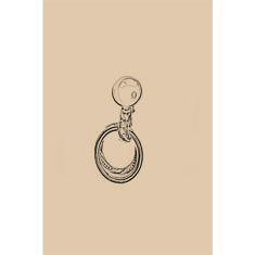 Artigiana Fiorentina Bigiotteria - Orecchino ottone dorato