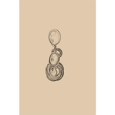 Artigiana Fiorentina Bigiotteria - Orecchino ottone dorato