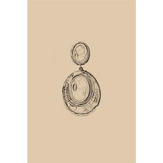 Artigiana Fiorentina Bigiotteria - Orecchino ottone dorato