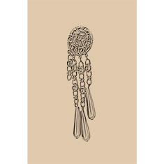 Artigiana Fiorentina Bigiotteria - Orecchino ottone