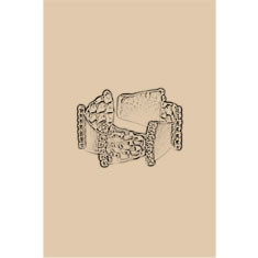 Artigiana Fiorentina Bigiotteria-bracciale ottone stampato e dorato