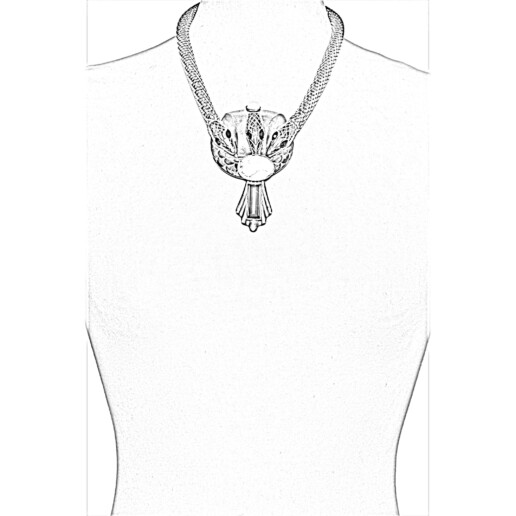 Artigiana Fiorentina Bigiotteria- collana ottone stampato e nichelato