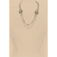 Artigiana Fiorentina Bigiotteria- Collana ottone nichelato