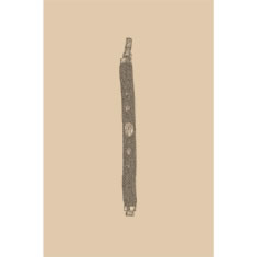 Artigiana Fiorentina Bigiotteria- braccialetto ottone stampato e dorato