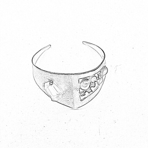 Artigiana Fiorentina Bigiotteria - Bracciale ottone dorato