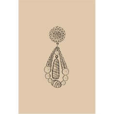 Artigiana Fiorentina Bigiotteria - Orecchino ottone dorato