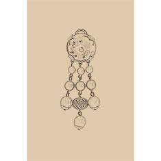 Artigiana Fiorentina Bigiotteria - Orecchino ottone dorato