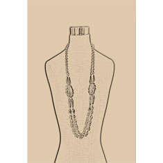 Artigiana Fiorentina Bigiotteria - Collana ottone dorato