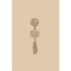 Artigiana Fiorentina Bigiotteria - Orecchino ottone dorato