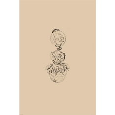 Artigiana Fiorentina Bigiotteria - Orecchino ottone dorato