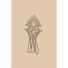 Artigiana Fiorentina Bigiotteria - Orecchino ottone dorato