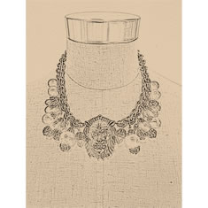 Artigiana Fiorentina Bigiotteria - Collana ottone dorato