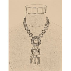 Artigiana Fiorentina Bigiotteria - Collana ottone dorato