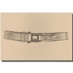 CINTURA IN PELLE CON FIBBIA METALLICA DECORATA