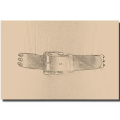 CINTURA IN PELLE BORCHIATA