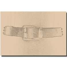 CINTURA IN PELLE BORCHIATA