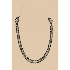 COLLANA IN CATENA E PELLE