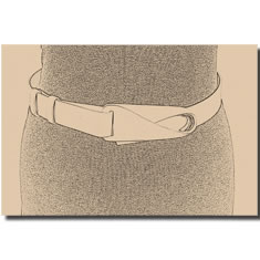 CINTURA SEMPLICE IN PELLE CON FIBBIA IN PELLE