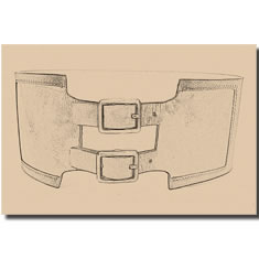 CINTURA CORSETTO IN PELLE CON DOPPIA FIBBIA