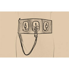 CINTURA CORSETTO IN PELLE CON CHIUSURA A MOSCHETTONE