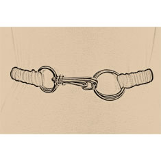 CINTURA ELASTICA IN PELLE CON CHIUSURA AD ANELLI METALLICI E MOSCHETTONE