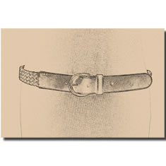 CINTURA IN PELLE INTRECCIATA