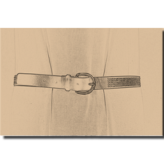 CINTURA IN PELLE BORCHIATA