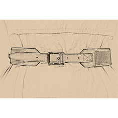 CINTURA CORSETTO IN PELLE E TESSUTO INTRECCIATO