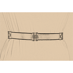 CINTURA IN PELLE CON ATTACCHI METALLICI