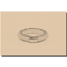 BRACCIALE BOMBATO IN PELLE E METALLO
