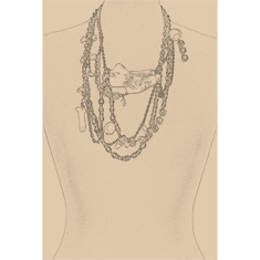 Artigiana Fiorentina Bigiotteria - Collana ottone brunito