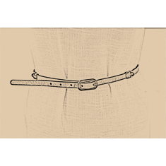 CINTURA IN PELLE CON ATTACCHI METALLICI