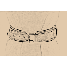 CINTURA CORSETTO IN PELLE CON CHIUSURA A SCORRIMENTO