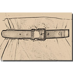 CINTURA IN PELLE E CAMOSCIO