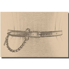 CINTURA SEMPLICE IN PELLE CON CATENA