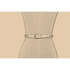 CINTURA IN PELLE BORCHIATA