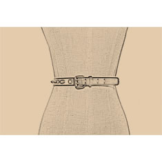 CINTURA IN PELLE BORCHIATA